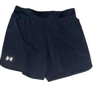 Under armour black athletic shorts boyfriend xl running built in panty